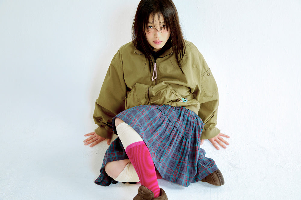 Coyseio - Dusty Cotton Bomber Jacket (Beige) product image 7 | TRAB K-Fashion Australia