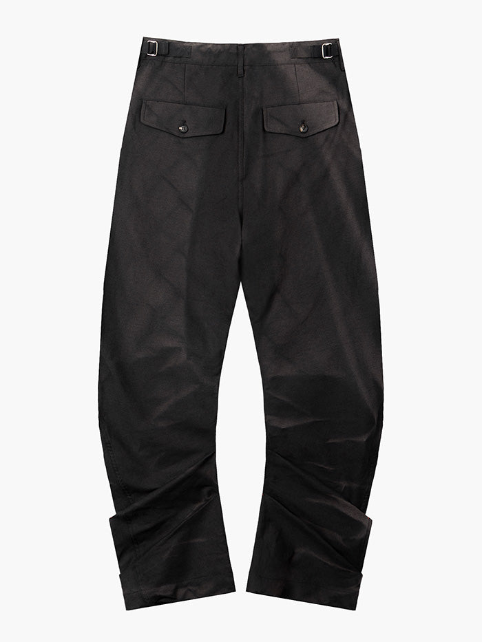 Jiyong Kim - Sun-Bleached Twisted Trousers (Black) product image 11 | TRAB K-Fashion Australia