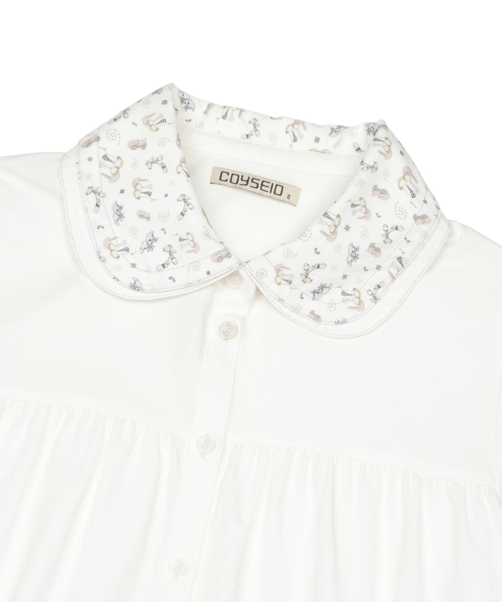 Coyseio - Graphic Round Collar Shirt (White) product image 14 | TRAB K-Fashion Australia