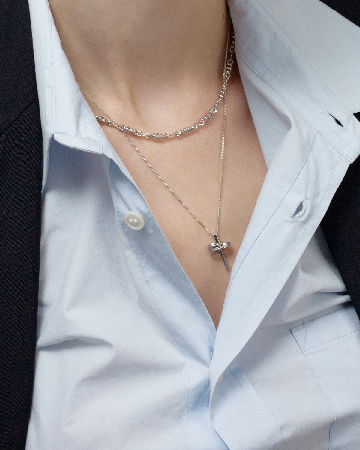 Numbering - Coiled Cross Pendant Necklace #4807 product image 1 | TRAB K-Fashion Australia