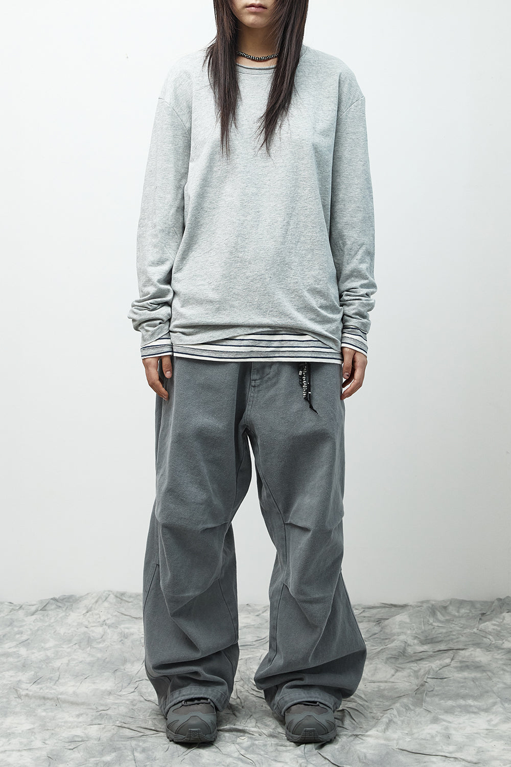 Hatchingroom - Two Face Stripe Tee (M.Grey) product image 8 | TRAB K-Fashion Australia