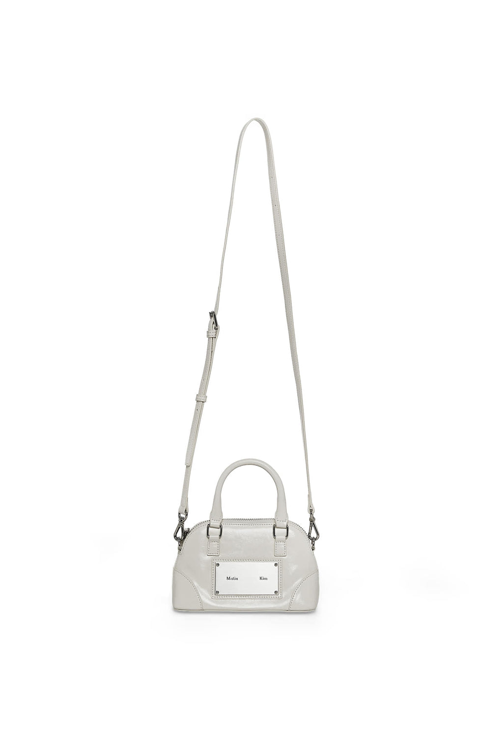 Matin Kim - Curve Zip Mini Bag (Light Grey) product image 4 | TRAB K-Fashion Australia