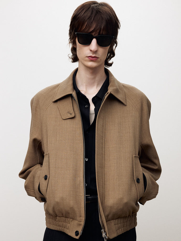 Tonywack - Melange Wool Oversized Blouson (Melange Camel) product image 1 | TRAB K-Fashion Australia