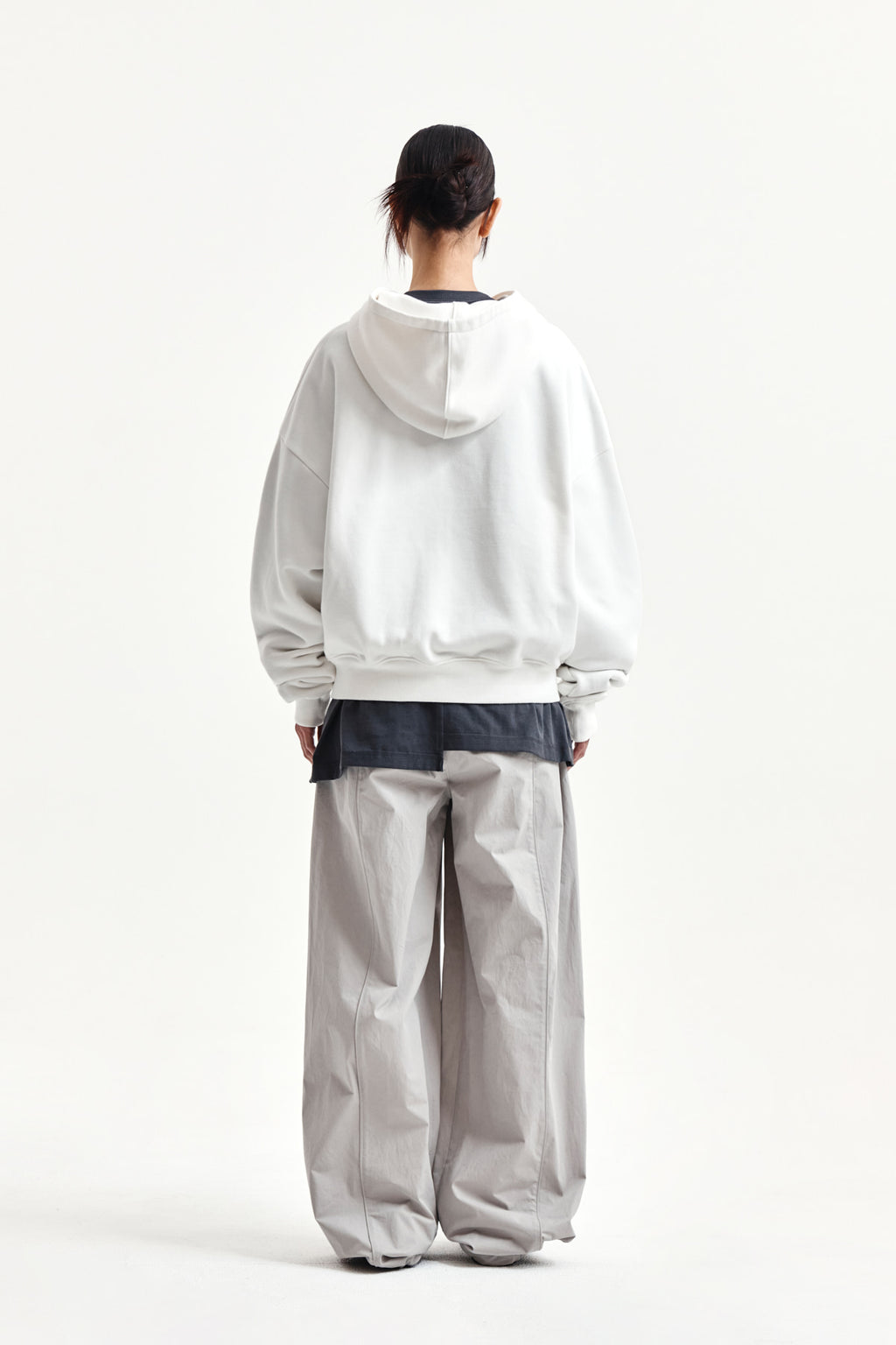 Matin Kim - Graffiti Logo Hoody Zip Up (White) product image 7 | TRAB K-Fashion Australia