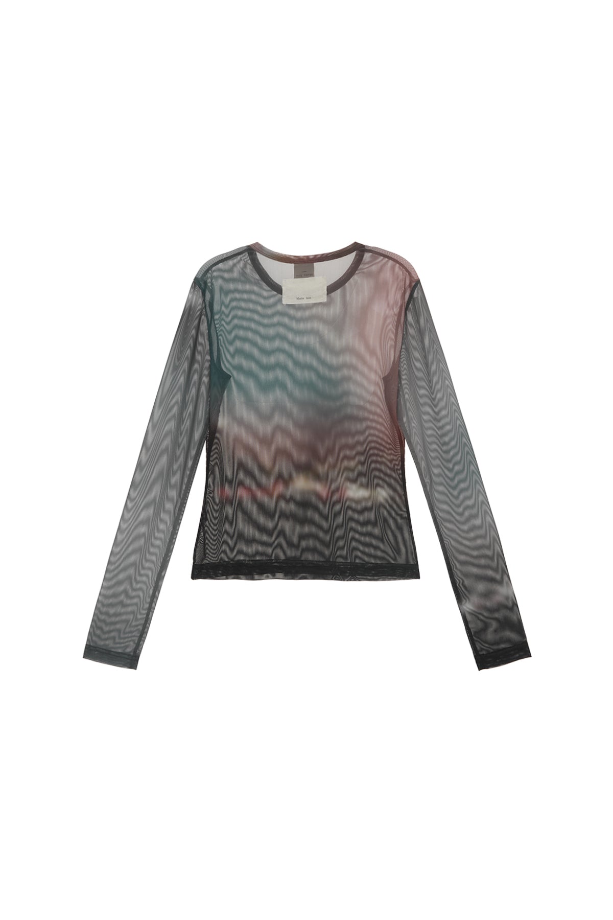 Matin Kim - [Pre-Order – Ships August 25] Flash Printed Mesh Top (Khaki) product image 2 | TRAB K-Fashion Australia