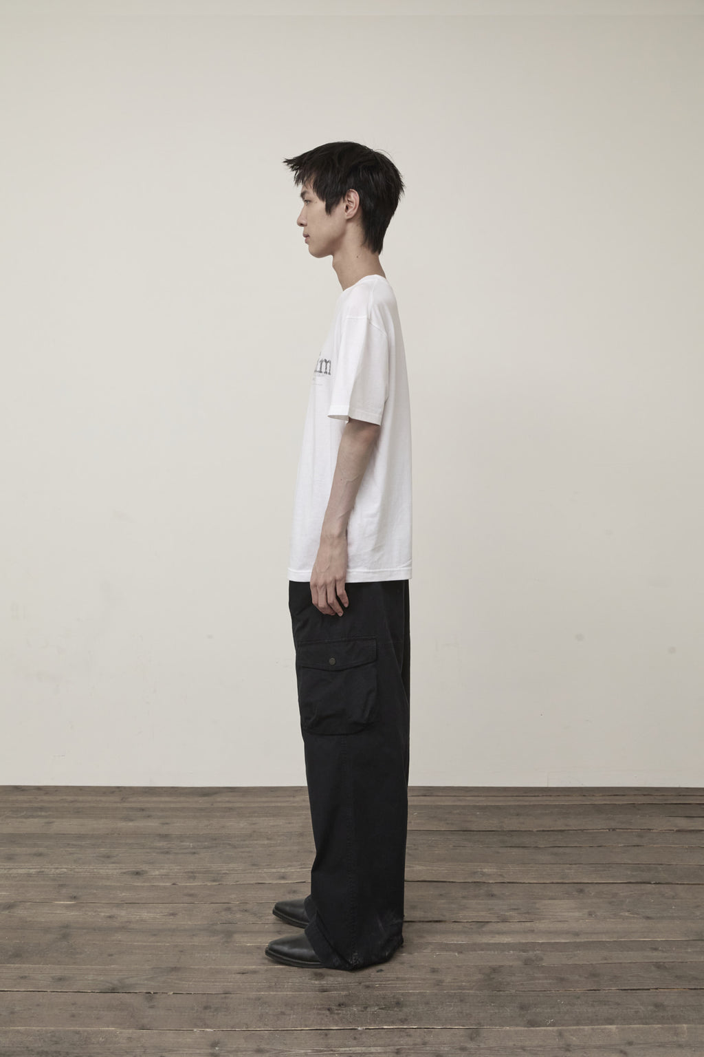 Matin Kim - Stamp Logo Graphic Oversize Top (White) product image 6 | TRAB K-Fashion Australia