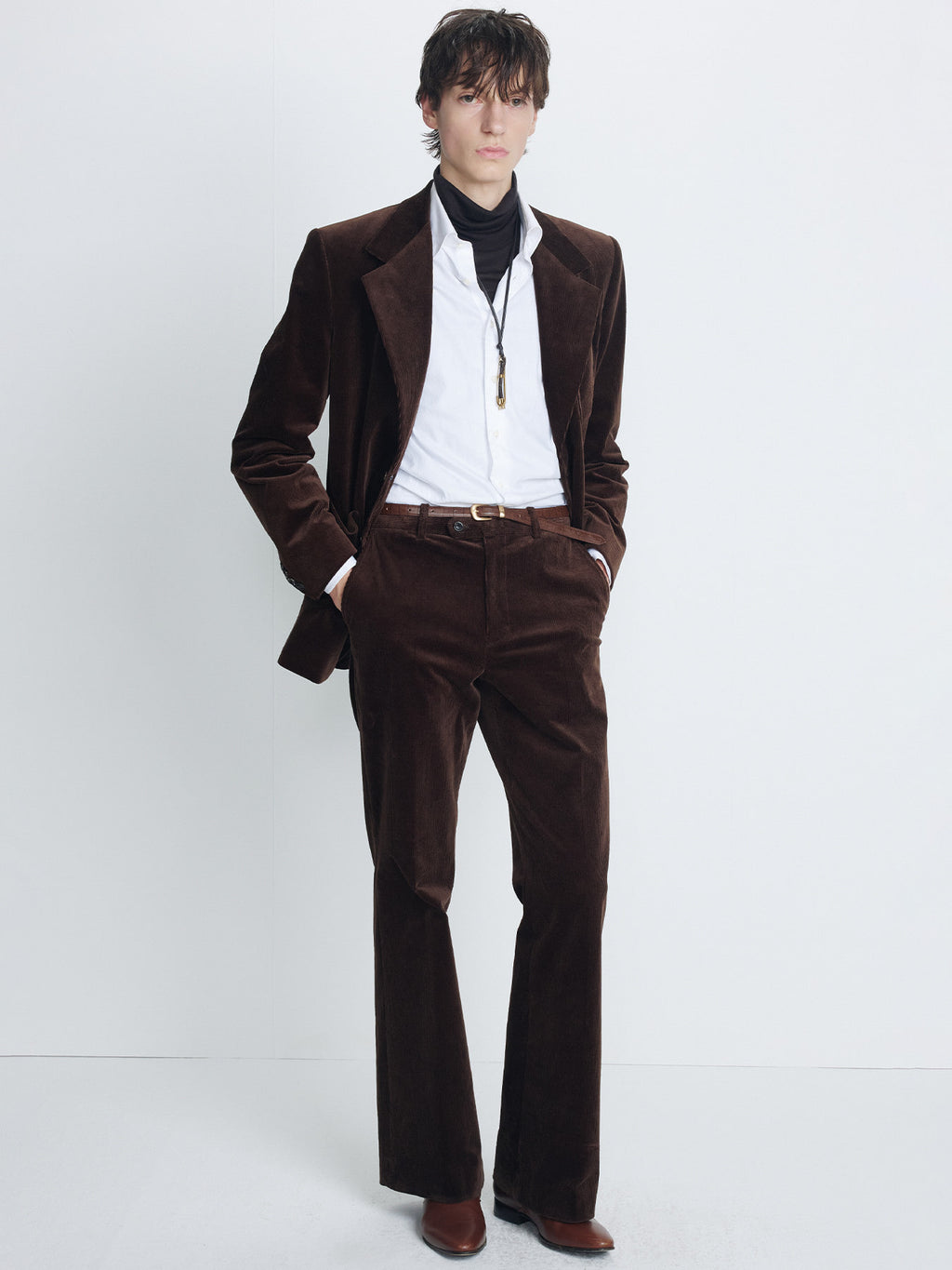 Tonywack - Corduroy Single-Breasted Tailored Jacket (Deep Brown) product image 2 | TRAB K-Fashion Australia