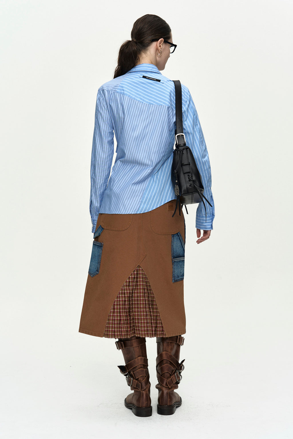 Andersson Bell - Breeze Striped Twist-Tuck Shirt (Blue) product image 3 | TRAB K-Fashion Australia