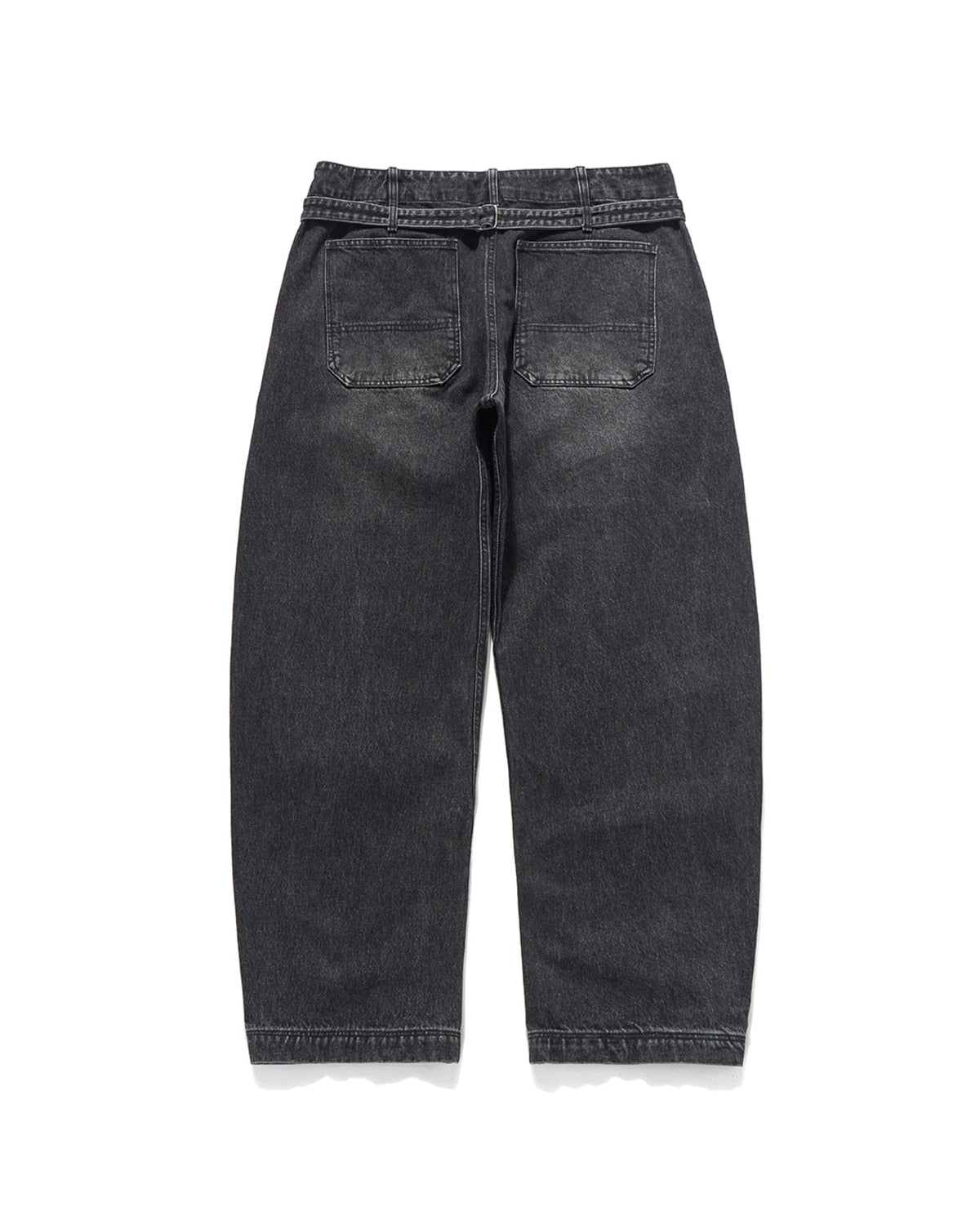 Eastlogue - Cinch Back Curved Pants (Black Denim) product image 6 | TRAB K-Fashion Australia