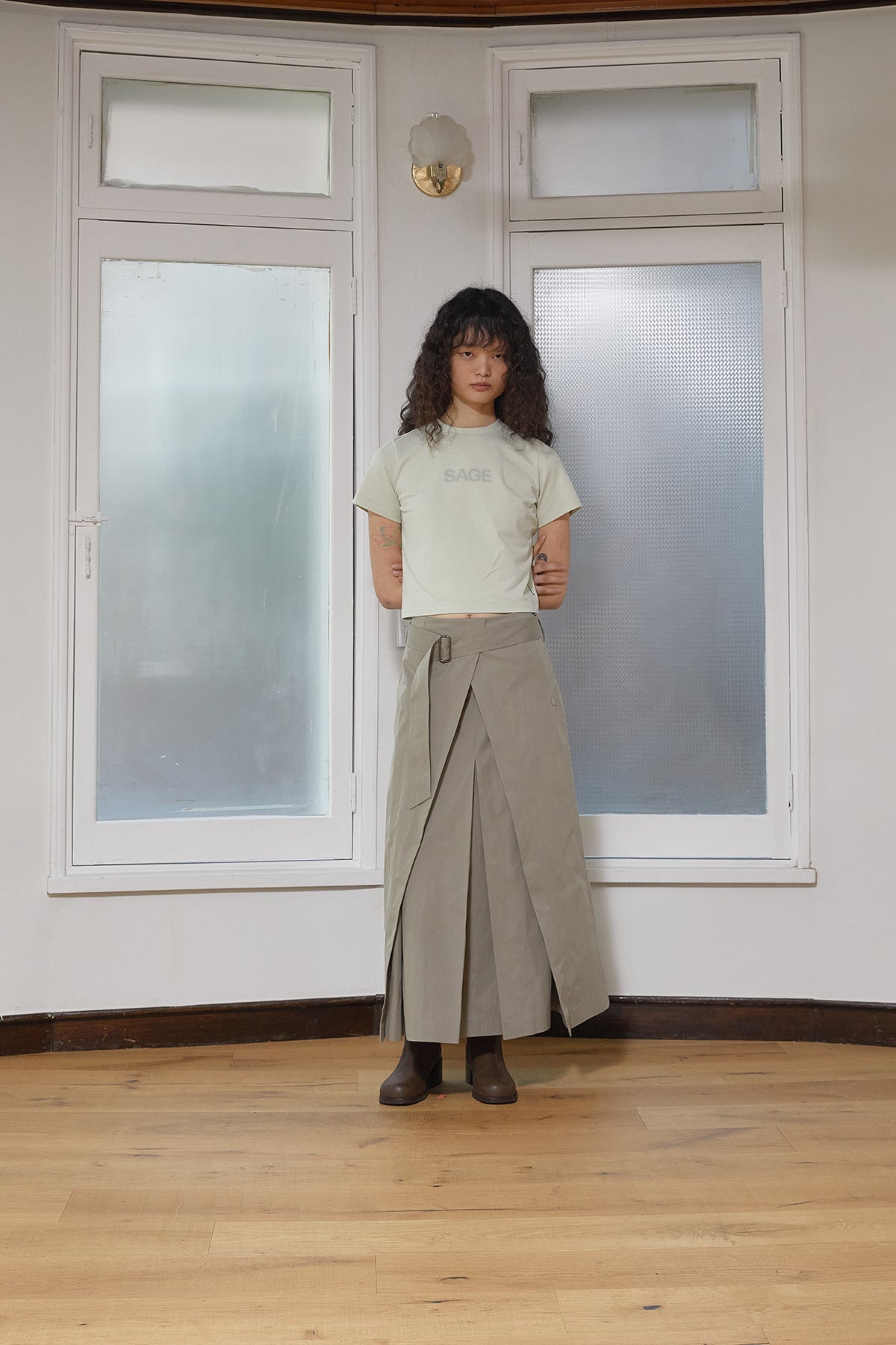 Matin Kim - Color Name Printing Top (Light Green) product image 5 | TRAB K-Fashion Australia