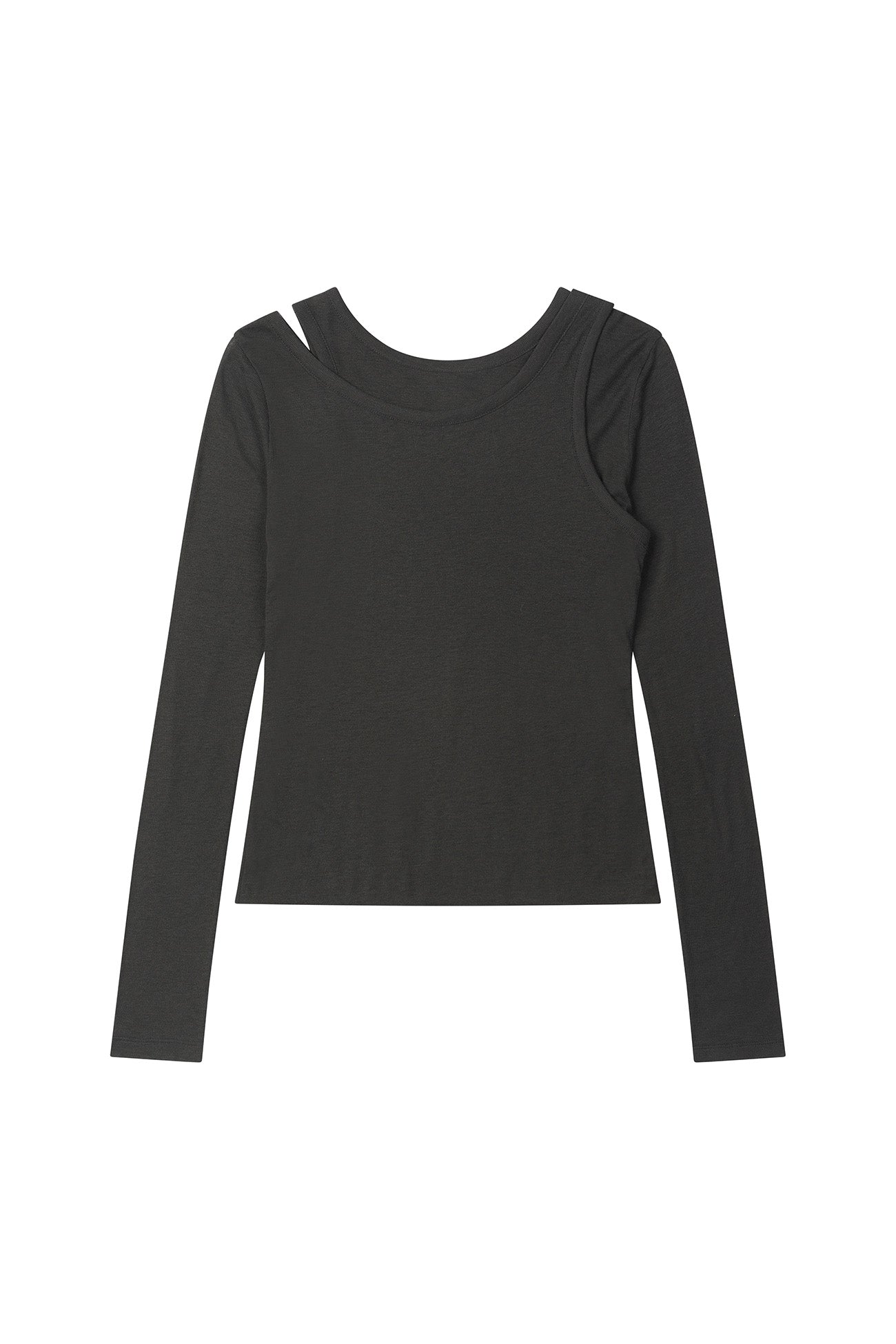 Deinet - Layered Long Sleeve (Charcoal) product image 9 | TRAB K-Fashion Australia