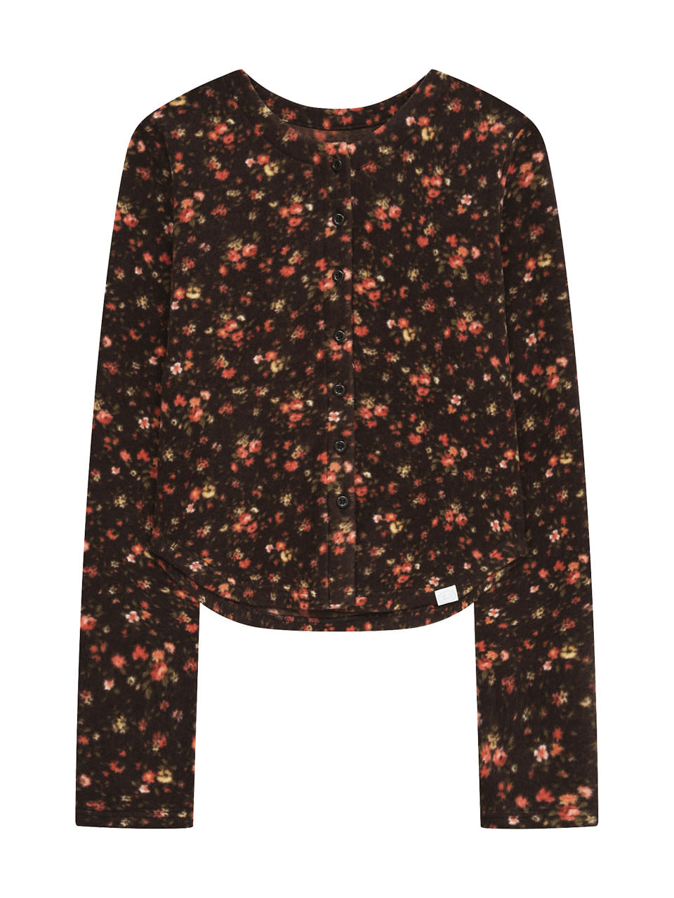 Margarin Fingers - Flower Fleece Cardigan (Brown) product image 2 | TRAB K-Fashion Australia