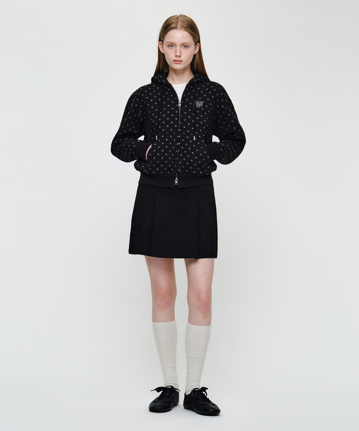 Marithe & Francois Girbaud - Small Classic Logo Hoodie Zipup (Dot) product image 5 | TRAB K-Fashion Australia
