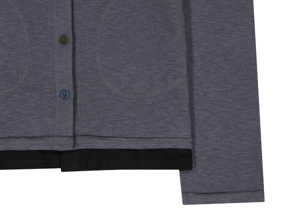 Coyseio - Twofold Button-Up Hoodie (Charcoal) product image 16 | TRAB K-Fashion Australia