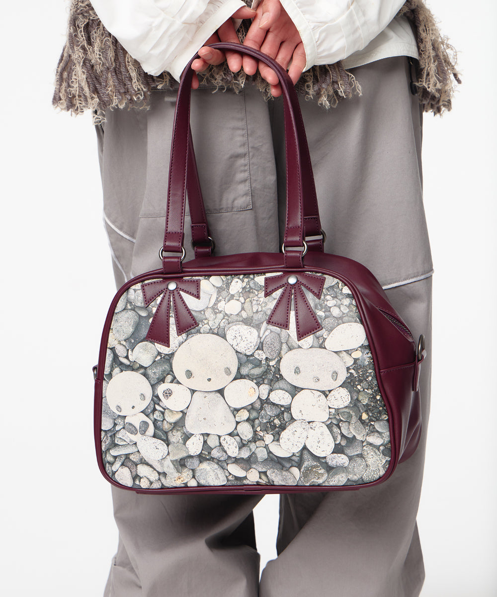 Coyseio - Pebble Friends Ribbon Bag (Plum Red) product image 4 | TRAB K-Fashion Australia