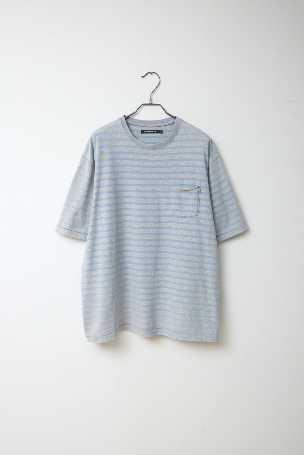 Hatchingroom - VTG Bold Stripe Pocket Tee Sky (Blue) product image 1 | TRAB K-Fashion Australia