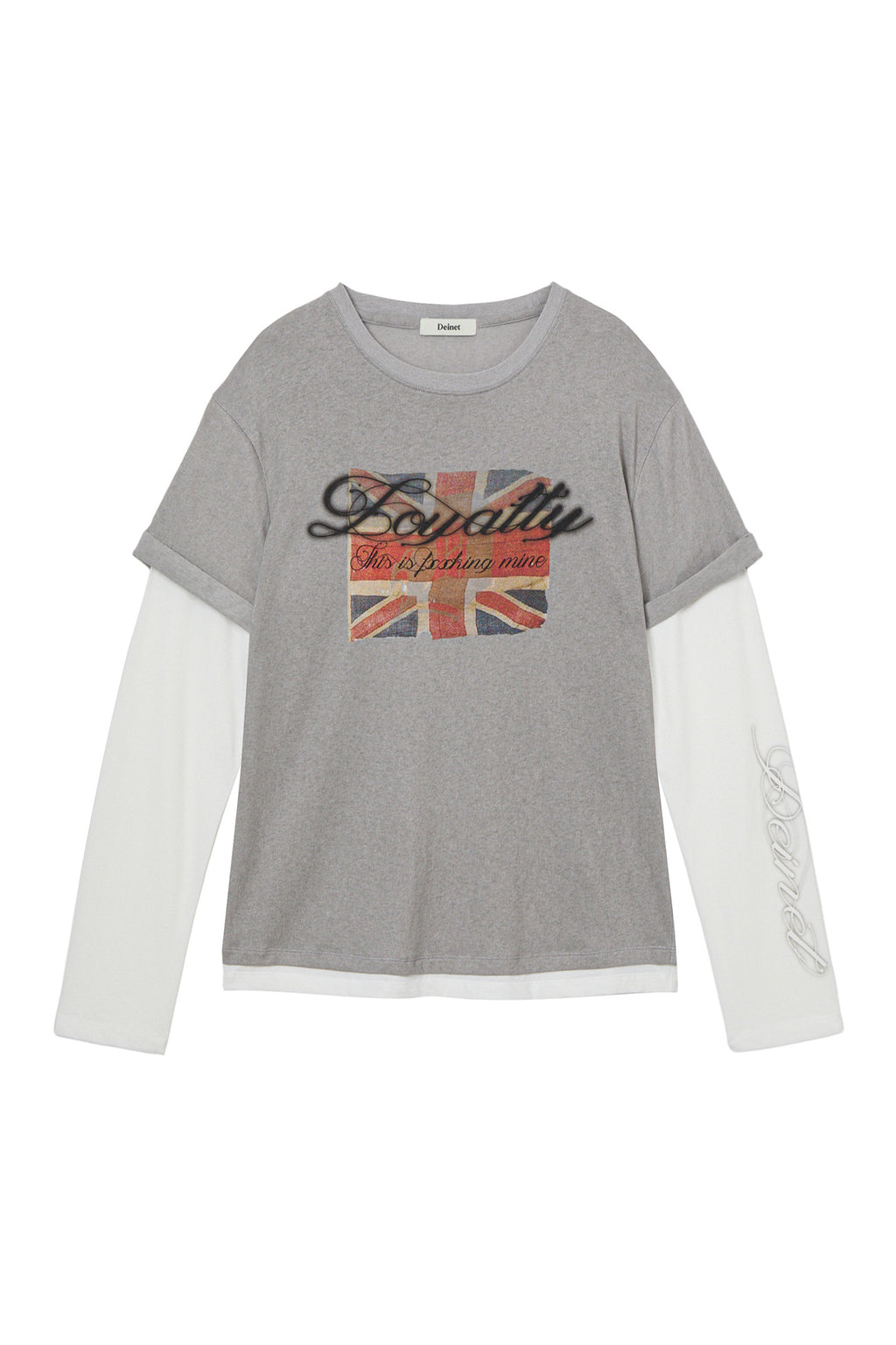 Deinet - Layered Vintage Long Sleeve (Grey) product image 1 | TRAB K-Fashion Australia