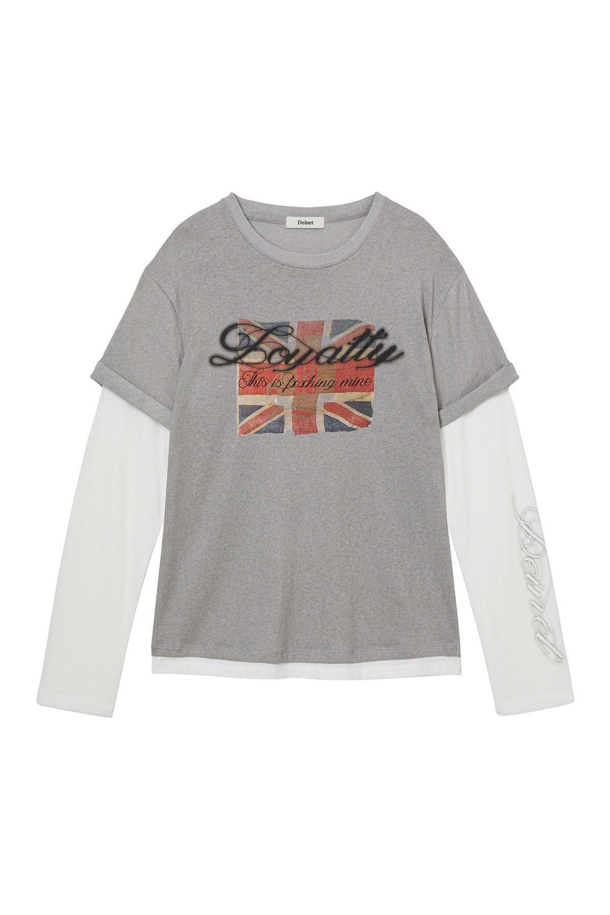 Deinet - Layered Vintage Long Sleeve (Grey) product image 1 | TRAB K-Fashion Australia