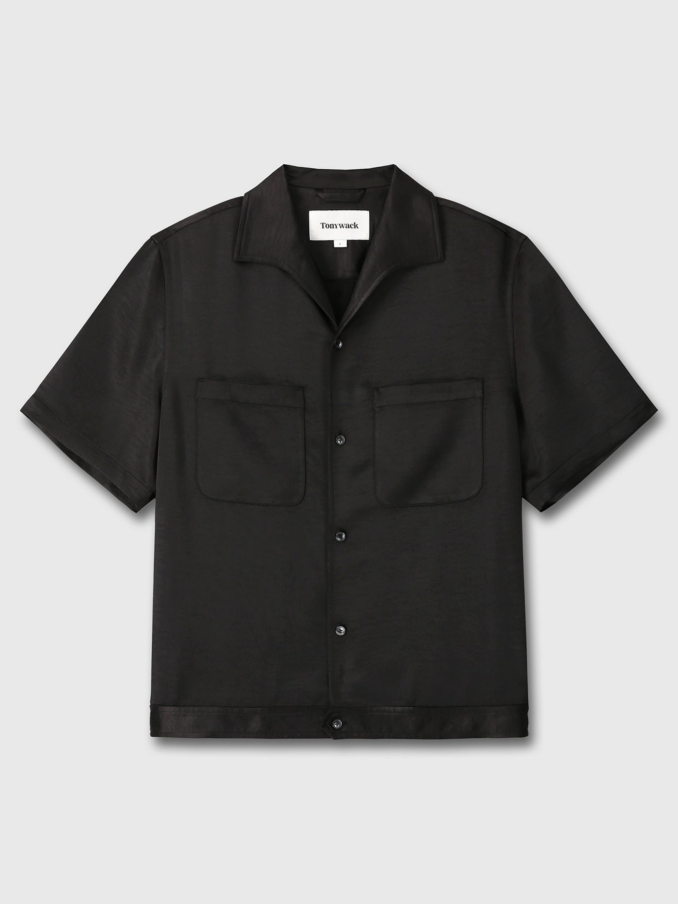 Tonywack - One Piece Collar Half Sleeve Shirt (Black) product image 7 | TRAB K-Fashion Australia