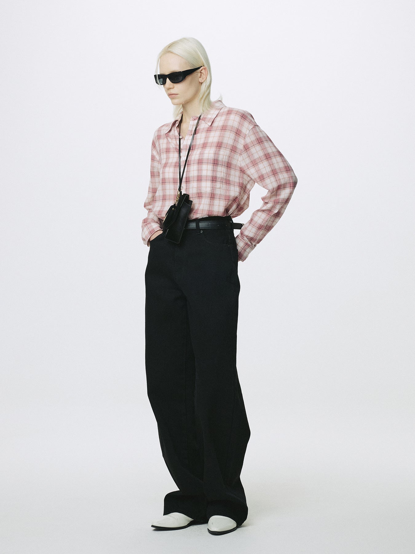 Tonywack - Raw-Cut Cotton Check Shirt (Pink Check) product image 2 | TRAB K-Fashion Australia