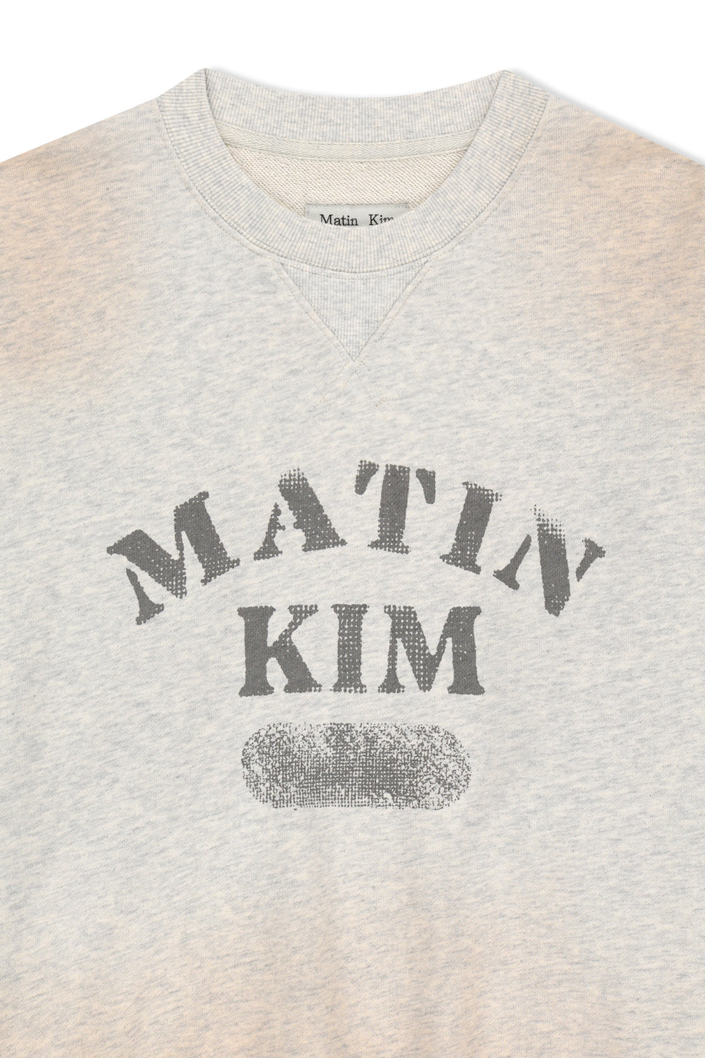 Matin Kim - Vintage Spray Logo Sweatshirt (Light Beige) product image 3 | TRAB K-Fashion Australia