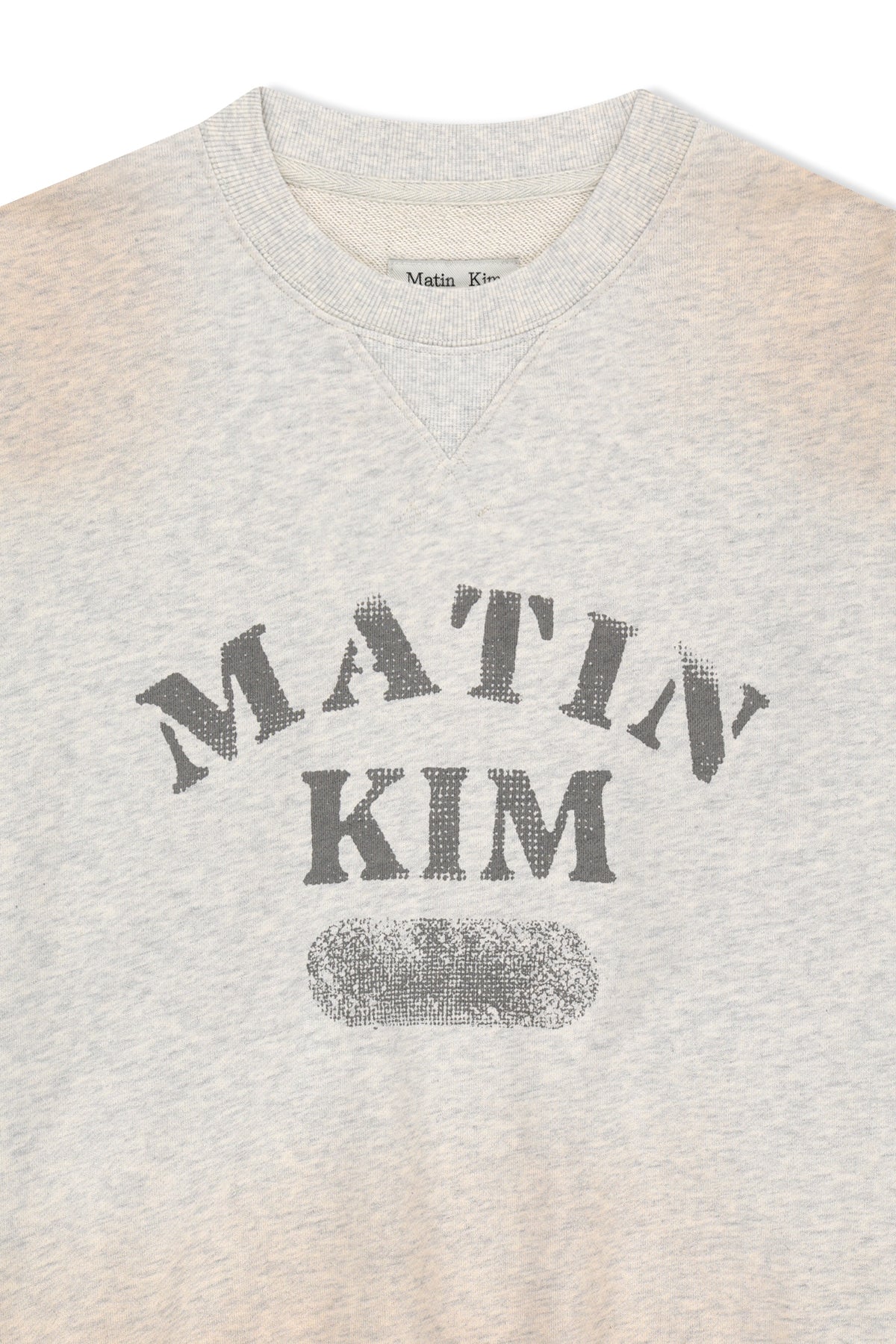 Matin Kim - Vintage Spray Logo Sweatshirt (Light Beige) product image 3 | TRAB K-Fashion Australia