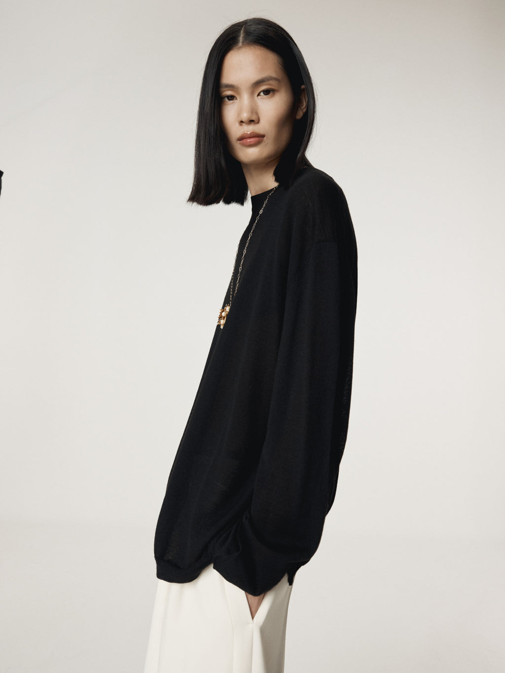 Recto - Back Open Detail Knit Top (Black) product image 5 | TRAB K-Fashion Australia