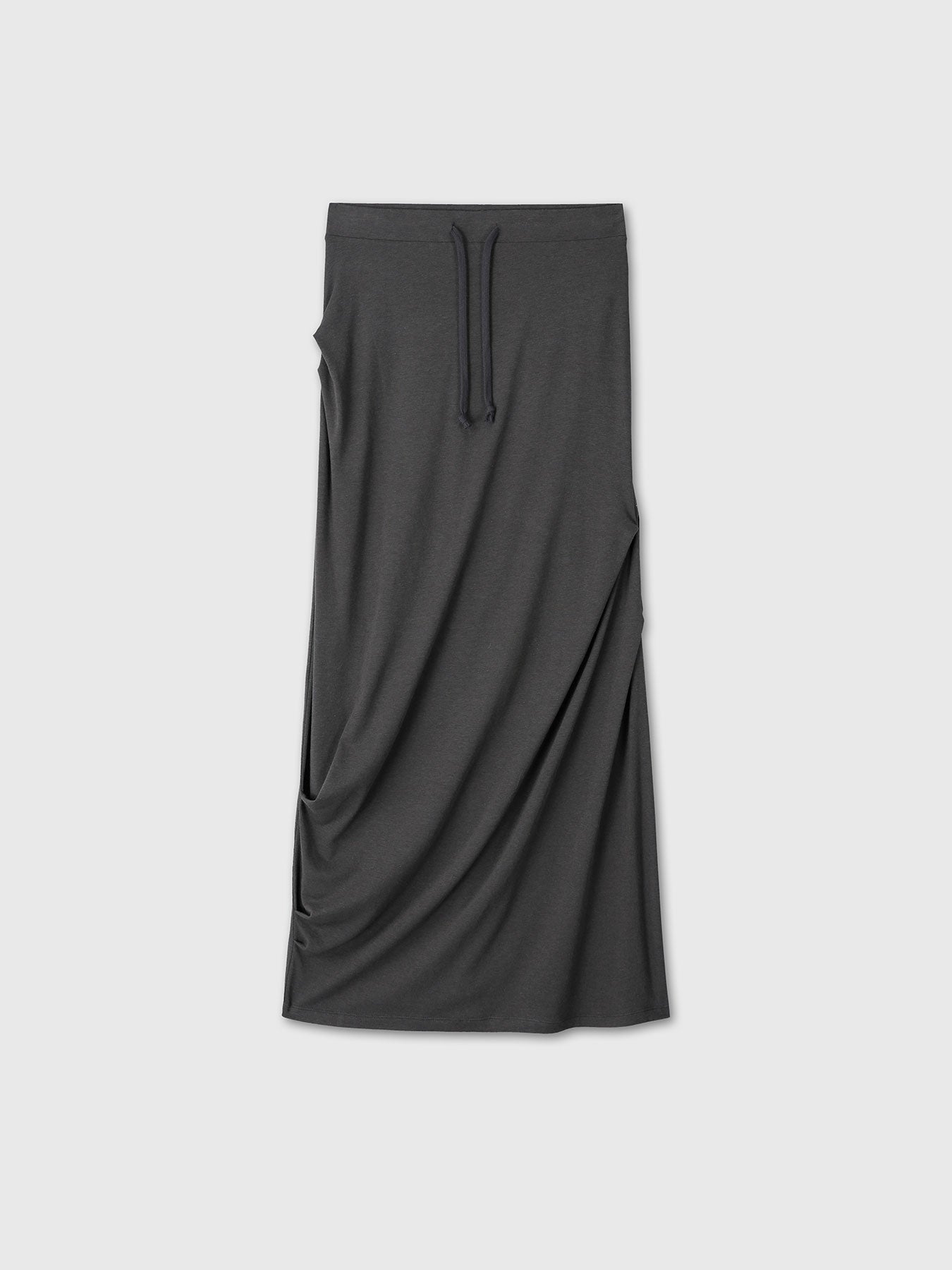 Tonywack - Soft Draped Drawstring Skirt (Charcoal) product image 14 | TRAB K-Fashion Australia