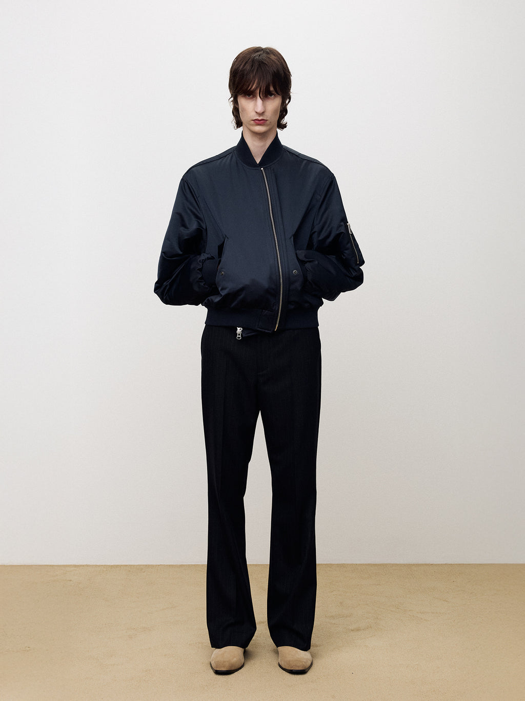 Tonywack - Recycled-Polyester Bomber Jacket (Navy) product image 2 | TRAB K-Fashion Australia