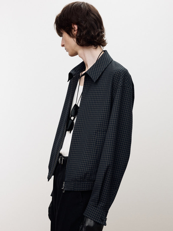 Tonywack - Checked Wool French Blouson (Navy) product image 5 | TRAB K-Fashion Australia