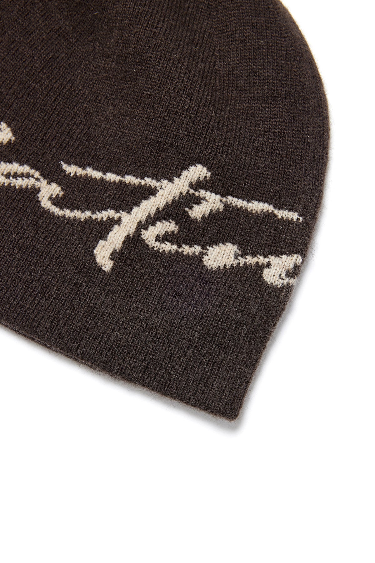 Matin Kim - Matin Logo Script Beanie (Brown) product image 4 | TRAB K-Fashion Australia