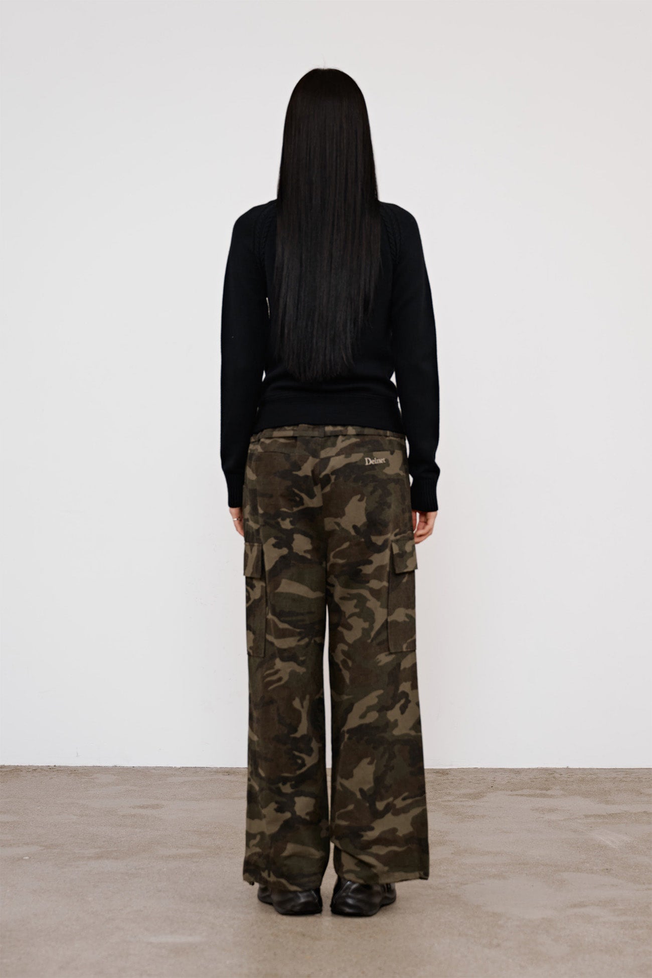 Deinet - High-Neck Stud Knit Outer (Black) product image 3 | TRAB K-Fashion Australia