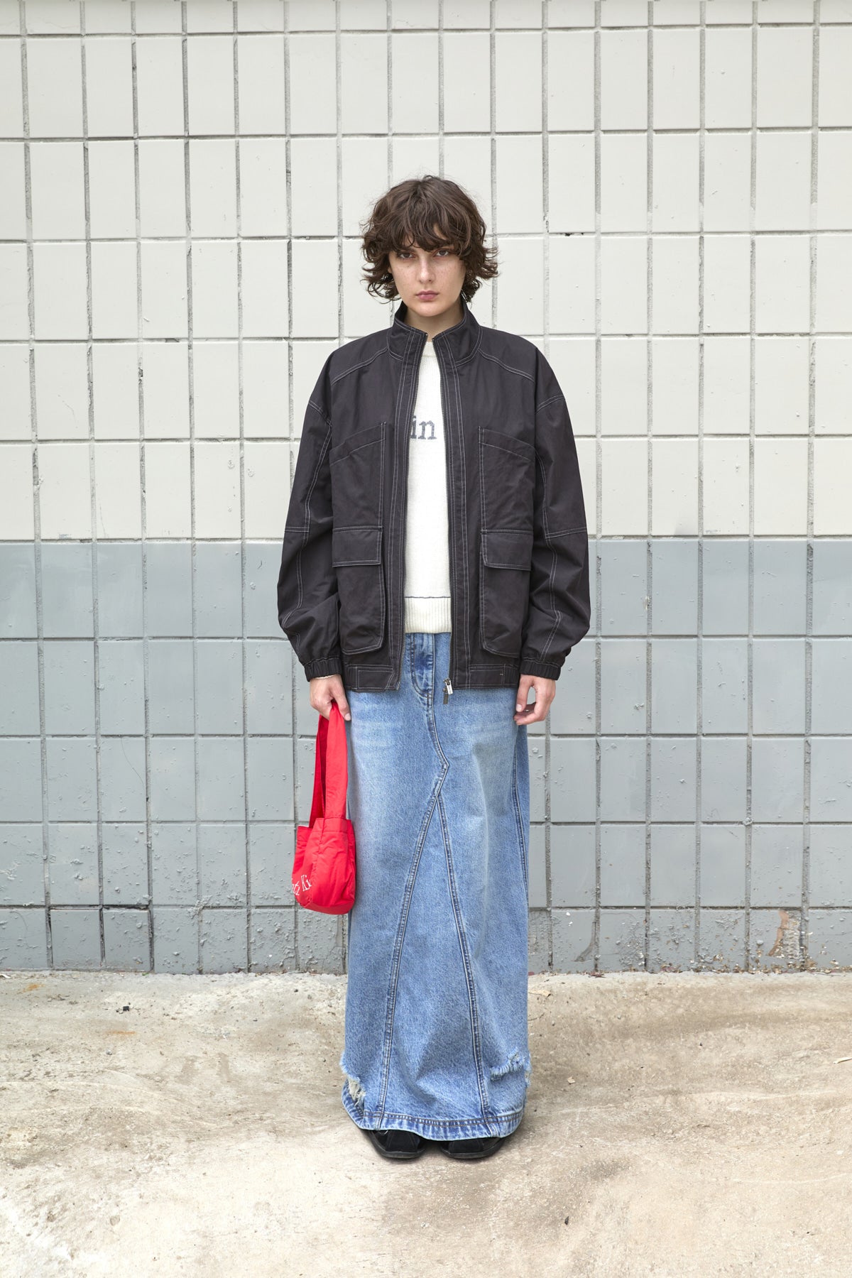 Matin Kim - Utility Bomber Jumper (Black) product image 10 | TRAB K-Fashion Australia