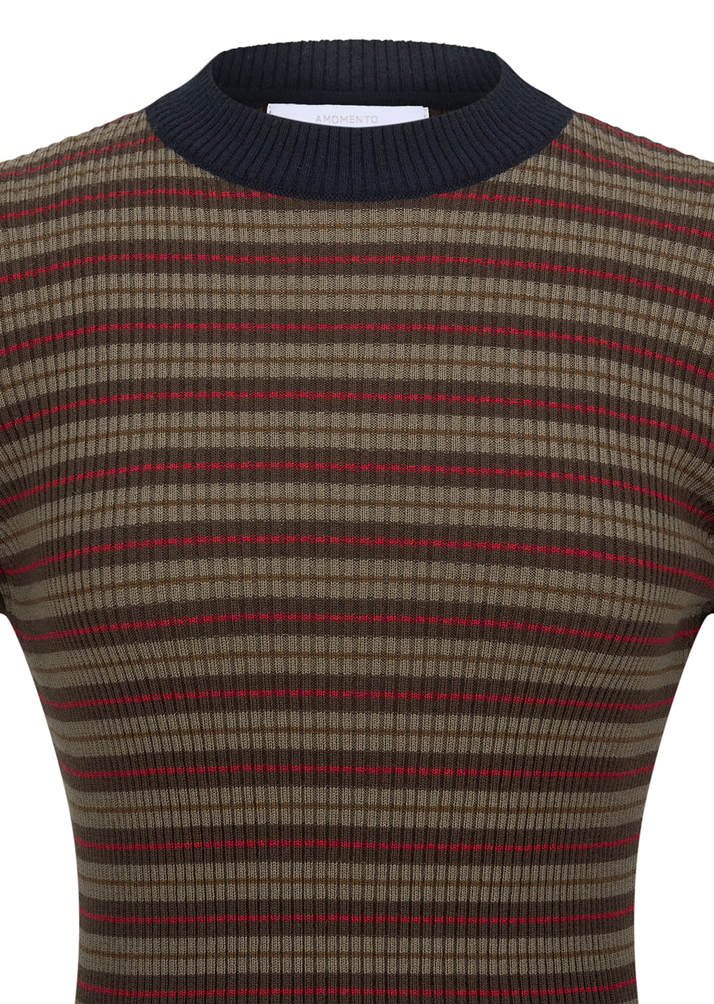 Amomento - stripe round knit (Brown) product image 7 | TRAB K-Fashion Australia