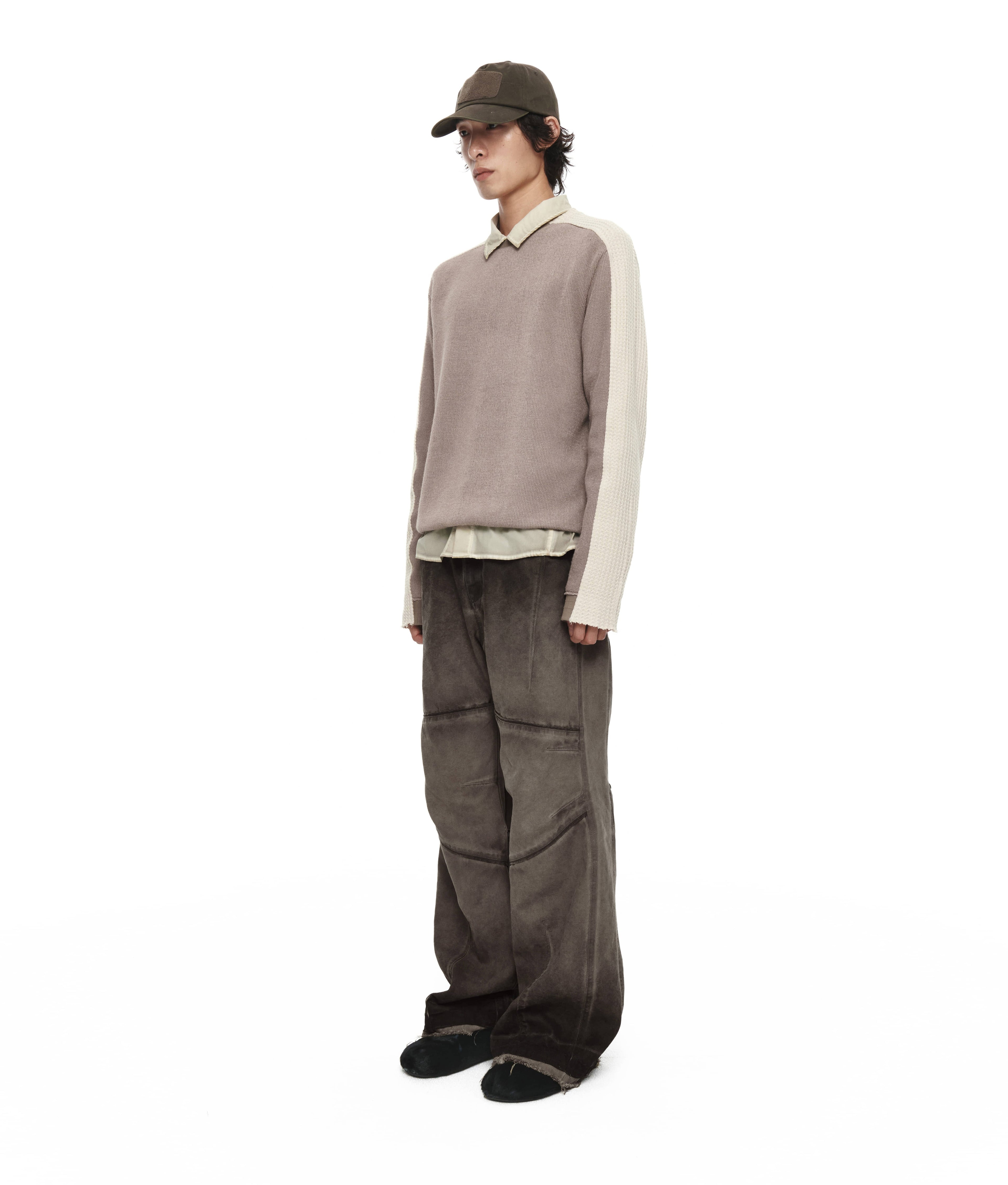XLIM - Ep.8 01 Knit (Dusty Grey / Light Brown) product image 2 | TRAB K-Fashion Australia