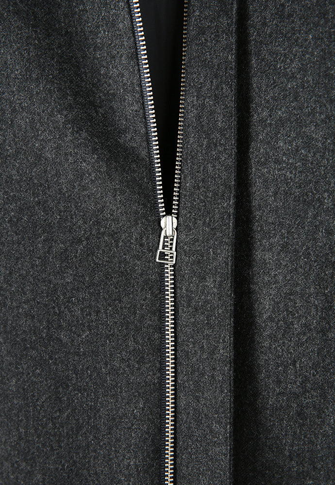 Tonywack - Wool And Cashmere High Collar Stud Blouson (Dark Grey) product image 11 | TRAB K-Fashion Australia