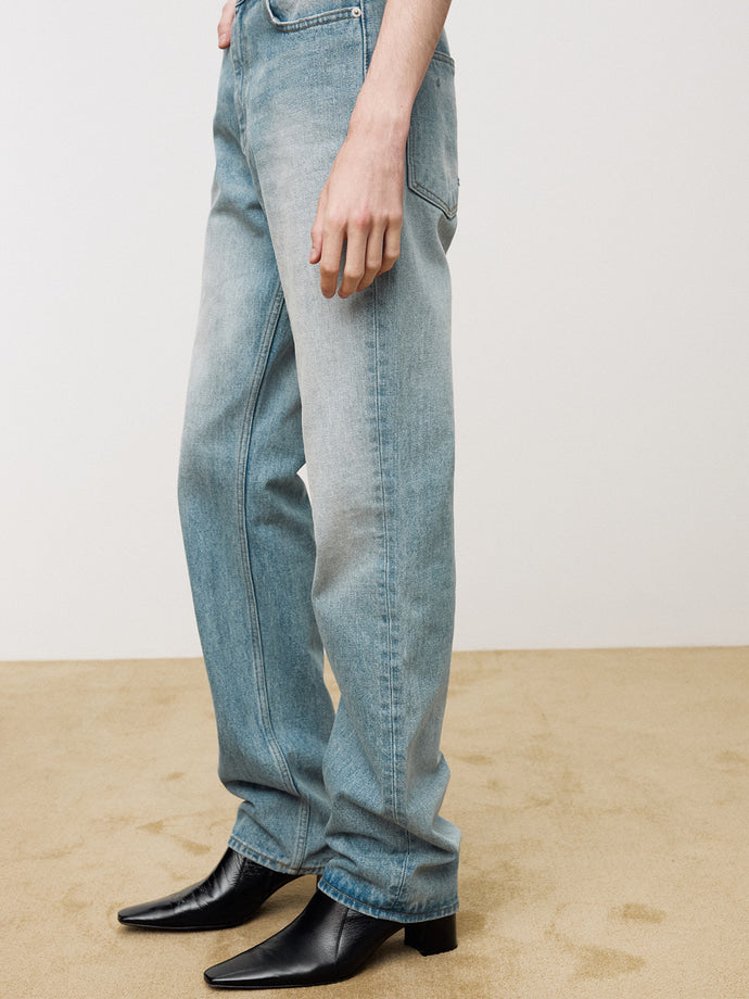 Tonywack - Slim Straight Denim Jeans (Light Blue) product image 4 | TRAB K-Fashion Australia