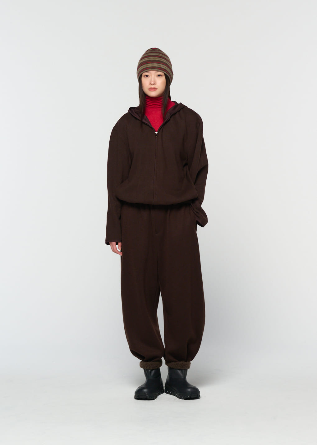 Amomento - easy wool pants (Brown) product image 5 | TRAB K-Fashion Australia