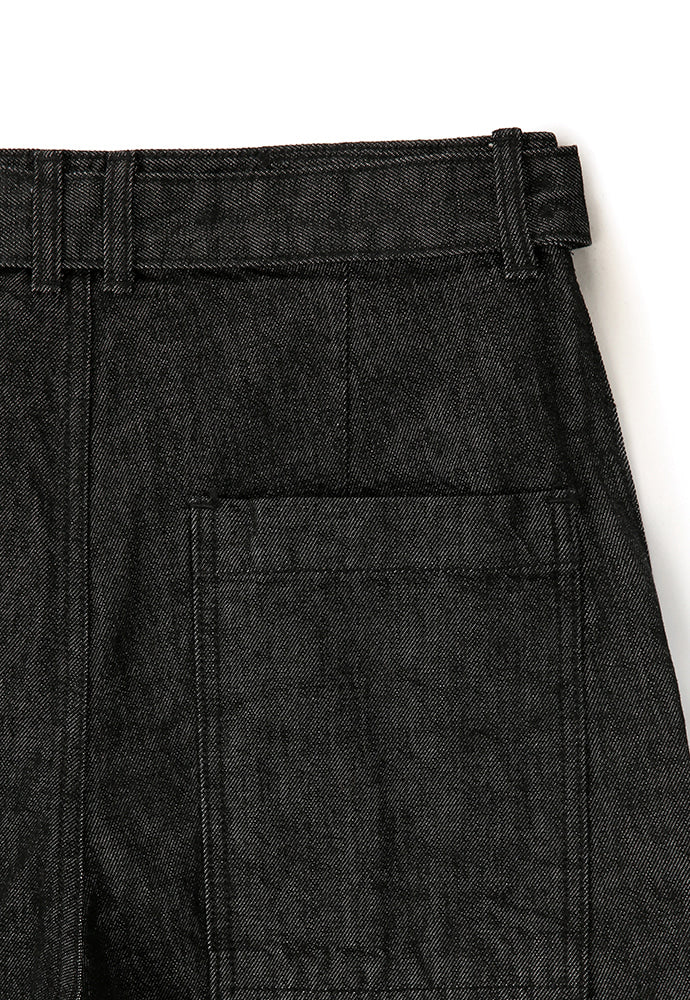 Art if acts - Belted Wide Denim Pants (Washed Black) product image 15 | TRAB K-Fashion Australia