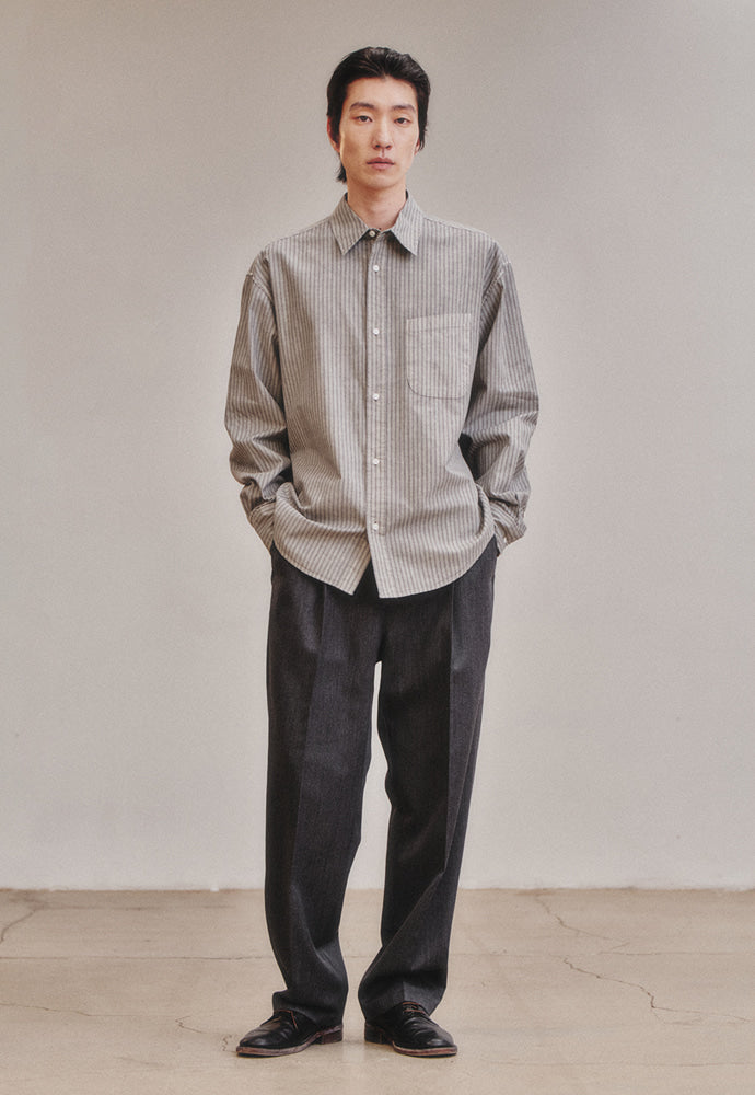Art if acts - Pigment Dyed Stripe Shirt (Cliff) product image 2 | TRAB K-Fashion Australia