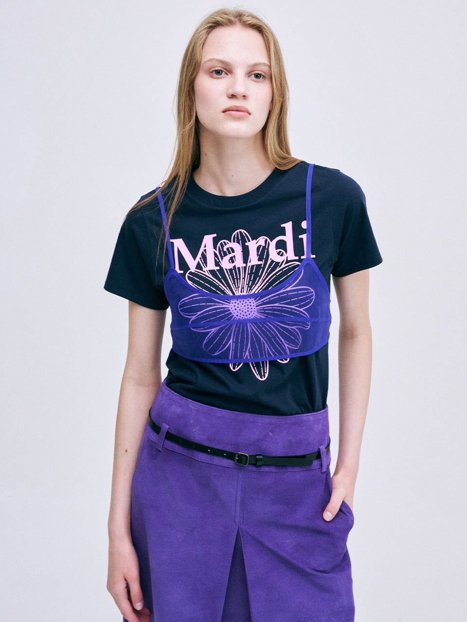 Mardi Mercredi - Sheer Layered Bustier (Purple) product image 1 | TRAB K-Fashion Australia