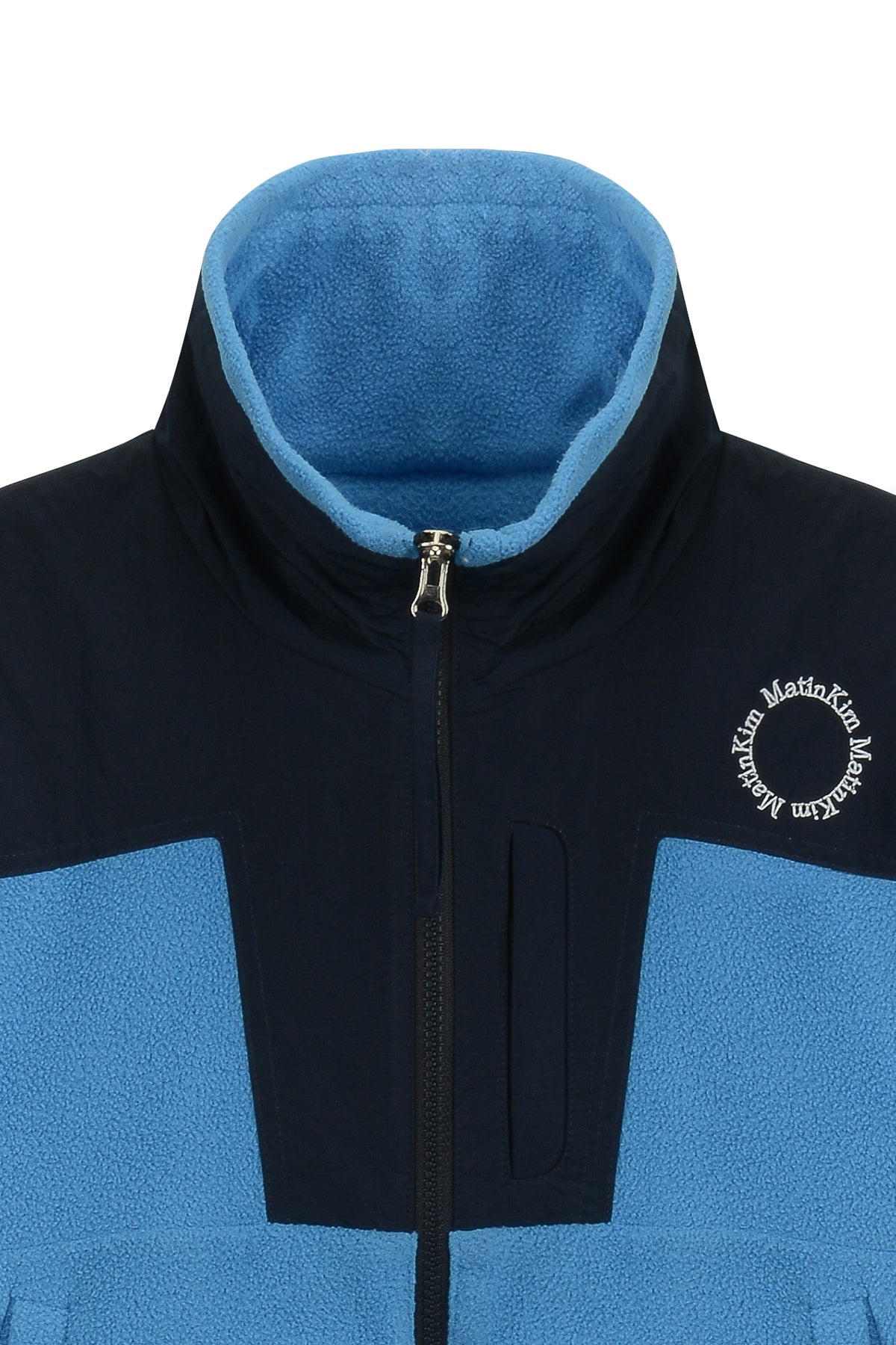 Matin Kim - Fleece Crop Track Jumper (Blue) product image 3 | TRAB K-Fashion Australia