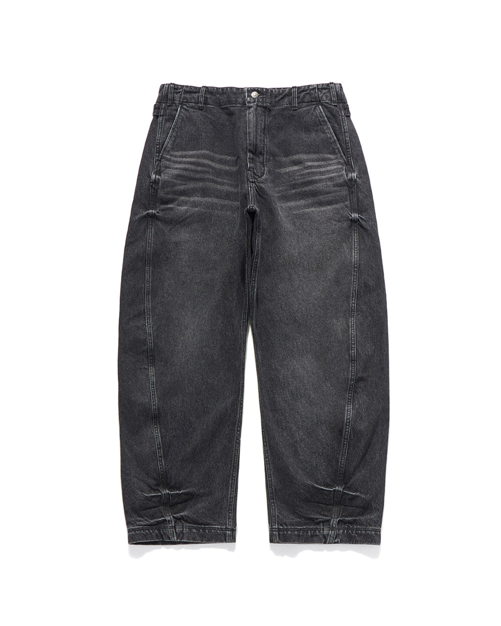 Eastlogue - Cinch Back Curved Pants (Black Denim) product image 5 | TRAB K-Fashion Australia