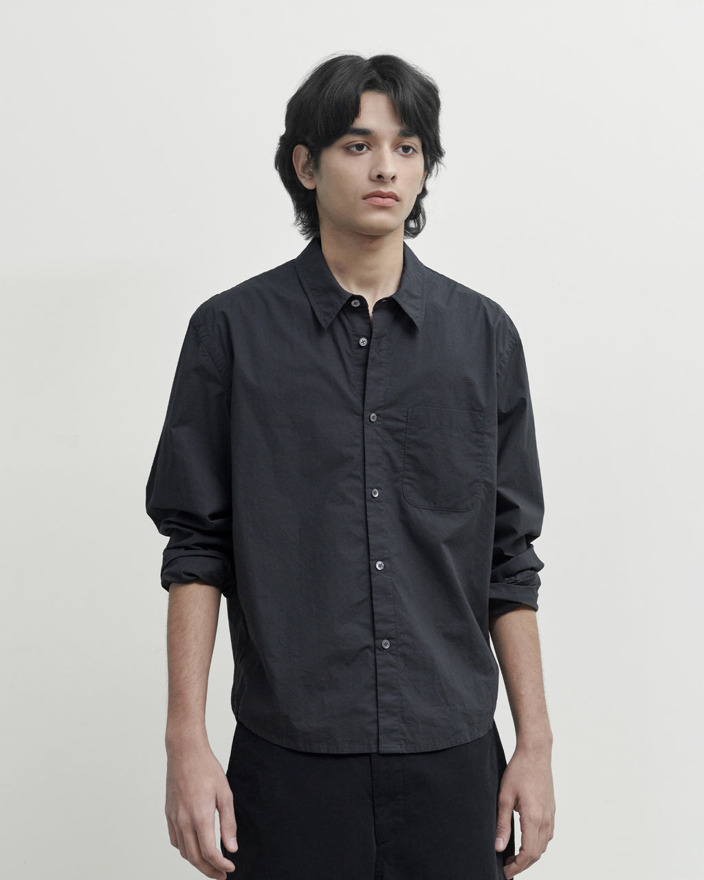 Brownyard - Waist Cut Shirt (Charcoal) product image 1 | TRAB K-Fashion Australia
