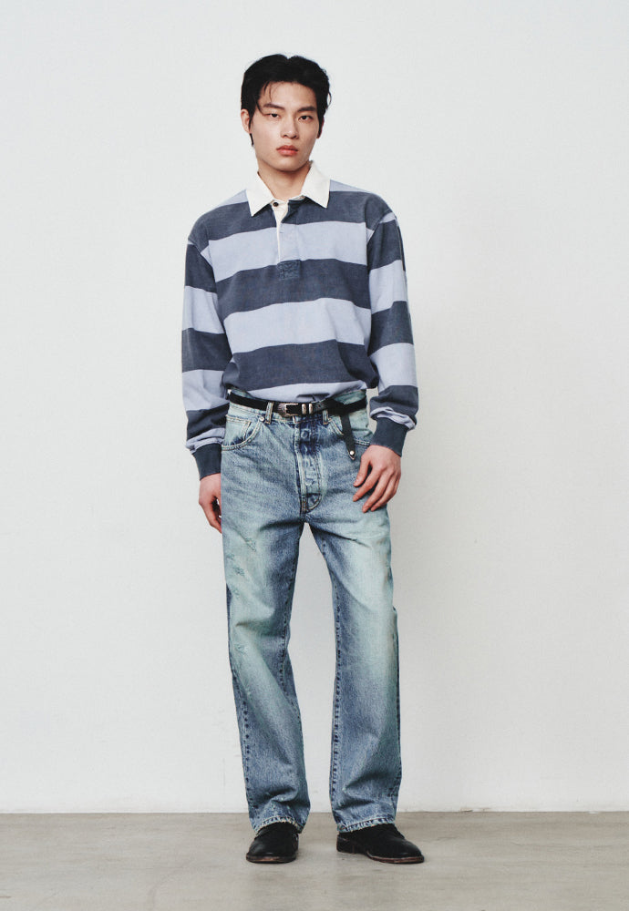 Art if acts - Garment Washed Rugby Tee (Sky Blue) product image 5 | TRAB K-Fashion Australia