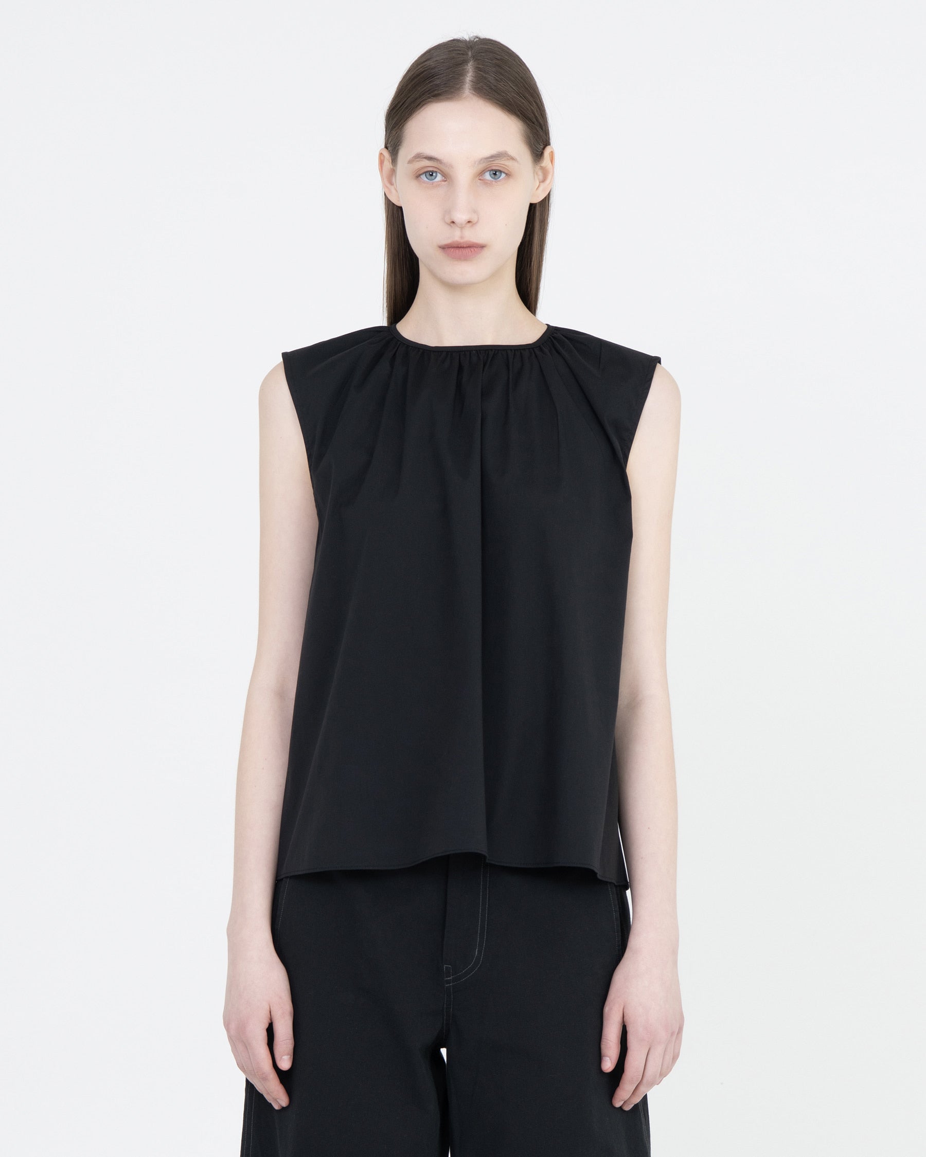 Brownyard - Shirring Sleeveless (Black) product image 1 | TRAB K-Fashion Australia