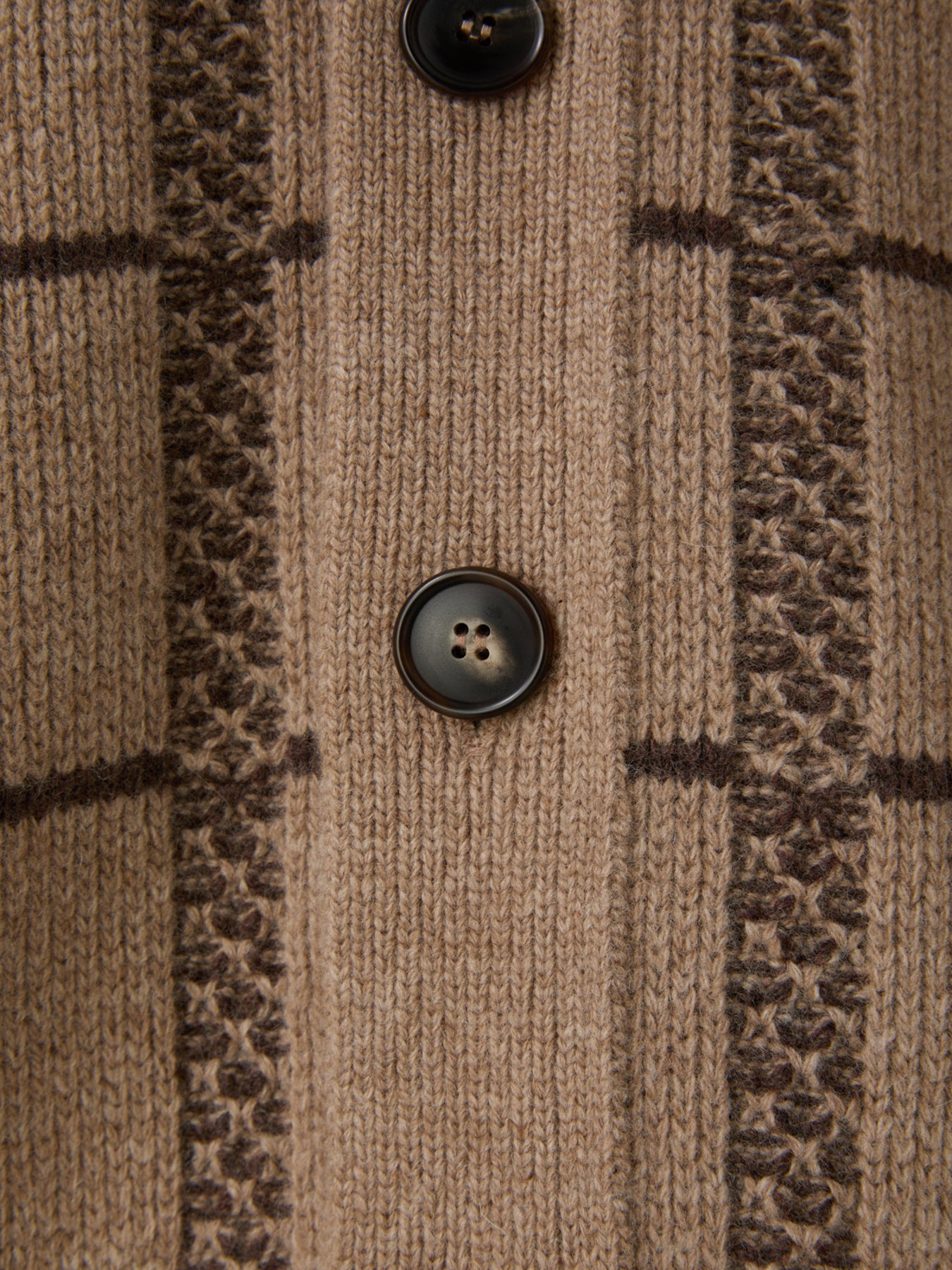 Recto - Square Jaquard Collar Cardigan (Sepia Beige) product image 10 | TRAB K-Fashion Australia