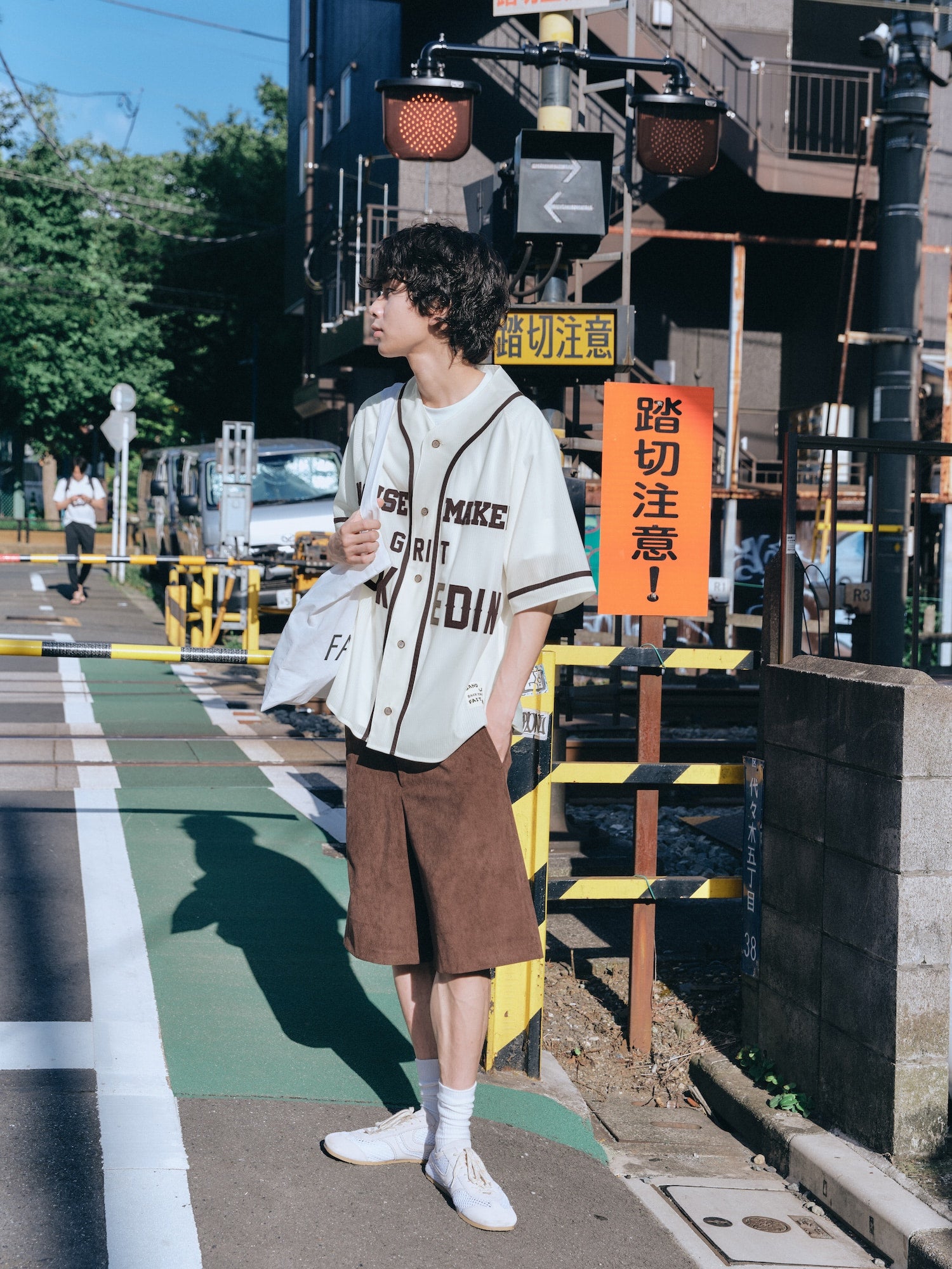 STU - Seersucker Baseball Shirt (Ivory) product image 14 | TRAB K-Fashion Australia