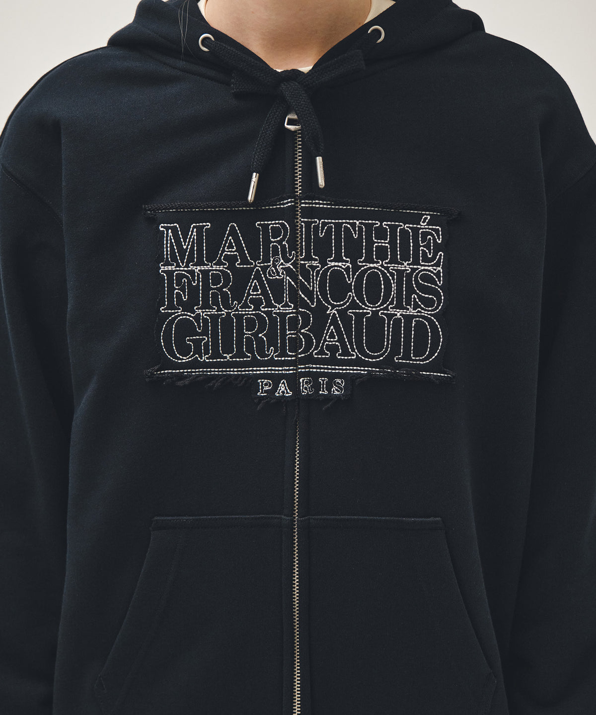 Marithe & Francois Girbaud - Classic Logo Applique Hoodie Zipup (Navy) product image 4 | TRAB K-Fashion Australia