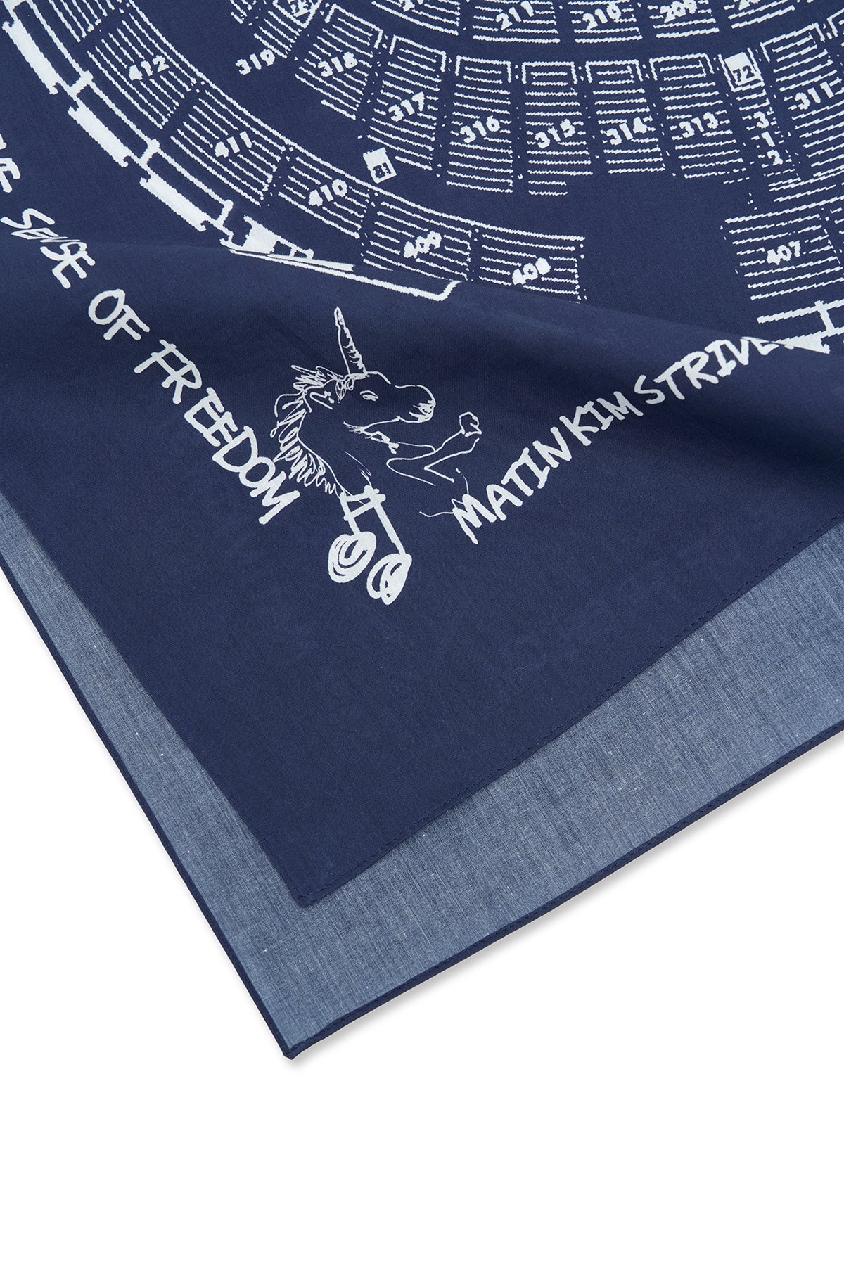 Matin Kim - Matin Logo Festa Bandana (Navy) product image 4 | TRAB K-Fashion Australia